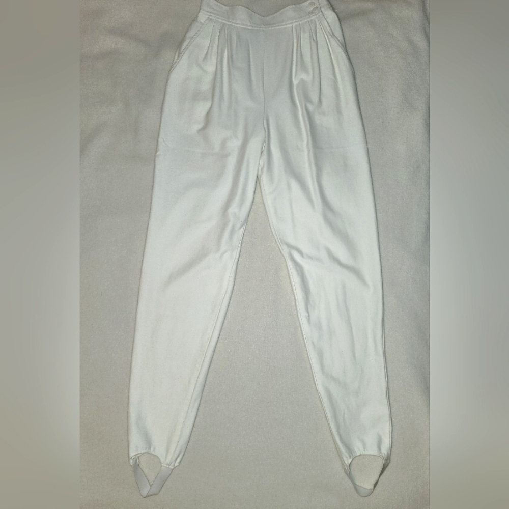 Vintage Barrie Stephens white stirrup pants Sz 10T